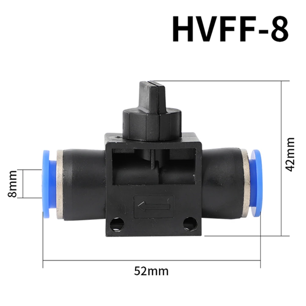 1 Pcs Quick Fitting HVFF-4/6/8/10/12 0~60C Air / Vacuum Mechanical Equipment Mining Enterprises PU / Nylon Plastic