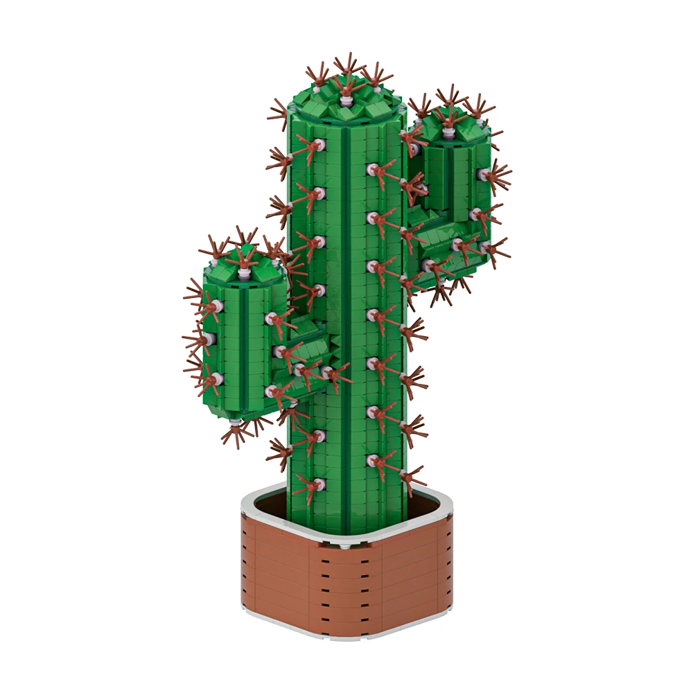 Gobricks MOC 巨大なサボテンビルディングブロックモデル砂漠鉢植えサボテンレンガ DIY 組み立ておもちゃ子供のギフトのため