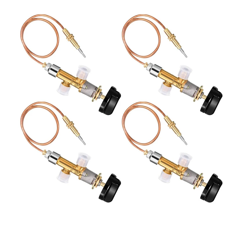 

4X Low Pressure Gas LPG Fireplace Failure Safety Control Valve Kit Gas Heater Thermocouple Replacement 5/8-18UNF