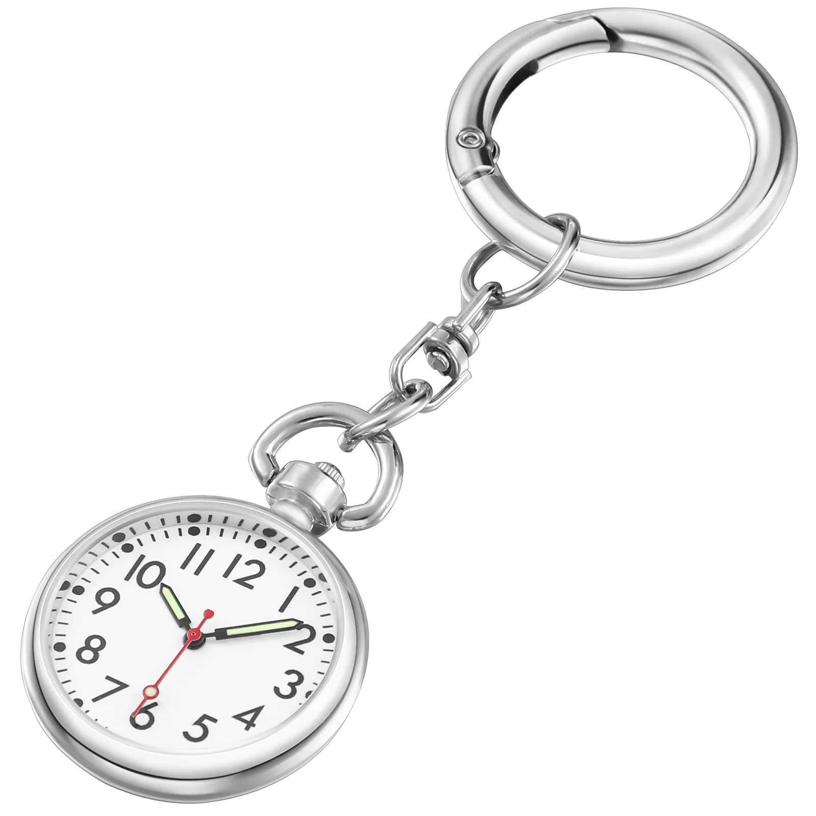 Luminous Pocket Watch Keychain para homens e mulheres, Chaveiro Enfermeira, Relógio Suspenso Criativo