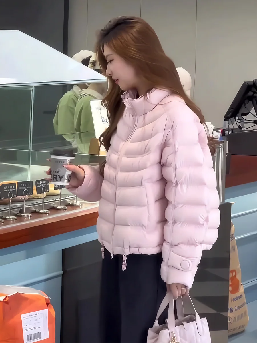 Coreano Sle mujer ort Du down Jaet 90% blanco Du pluma Stand Collar Faionable cálido versátil prendas de vestir exteriores