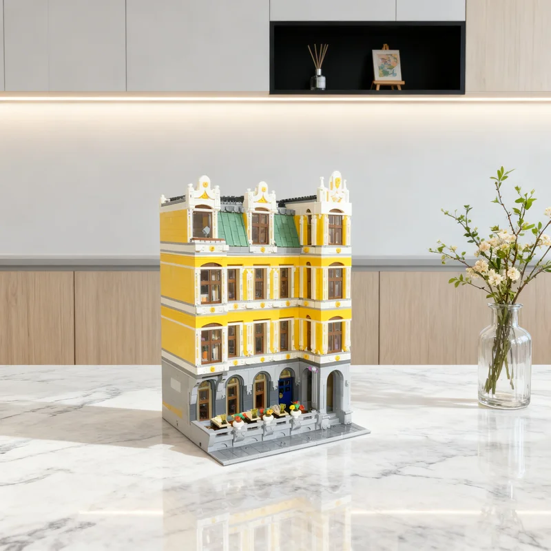 

5727pcs MOC The Golden Frog Restaurant Modular Streetscape Model Building Blocks Creative Gift DIY Display Decor Adult Premium