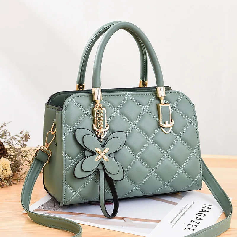 New Stone Pattern Pu Leather Crossbody Bags for Women  Trend Embroidery Thread Shoulder Bag Female Branded Trending Handbags