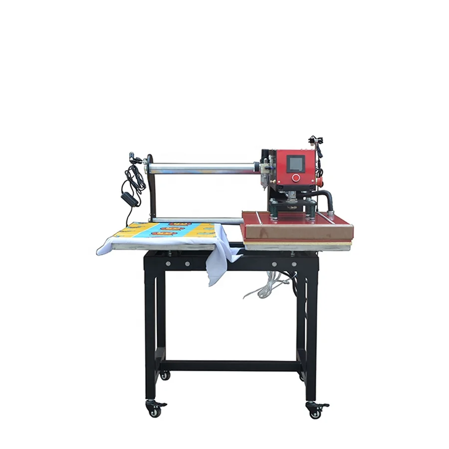 NO MOQ Laser Light Dual Worktable Black Pneumatic T-shirt Sublimation Auto Open Flatbed Printing Heat Press Machine