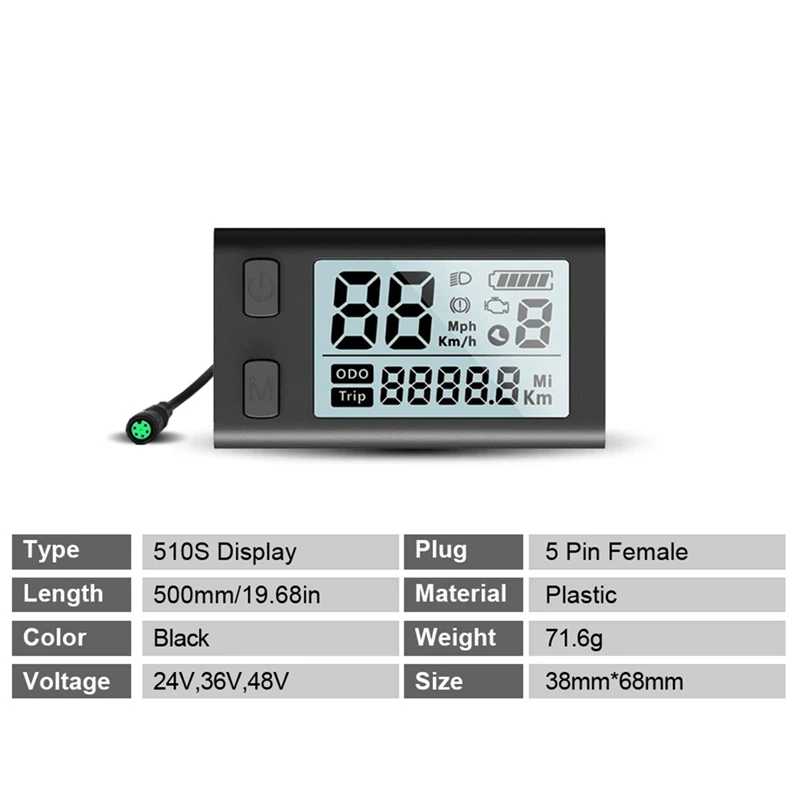 1 PCS Dashboard Bicycle Display Composite Materials Scooter Lithium Modified Accessories Cycling Accessories