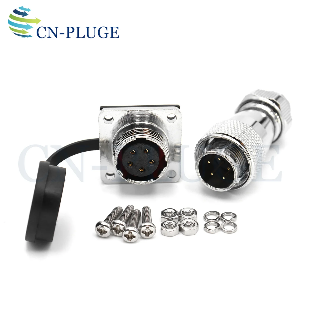 WS16 Series 2 3 4 5 6 7 8 9 pin Aviation Metal Circular Cable Connector LED Power Waterproof Connectors  IP67