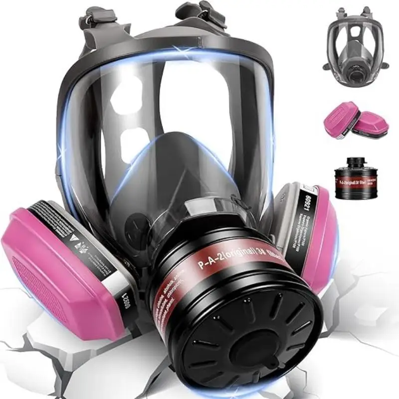 

Gas mask with 40mm activated carbon filter and 60926 filter, suitable for nuclear and chemical industries