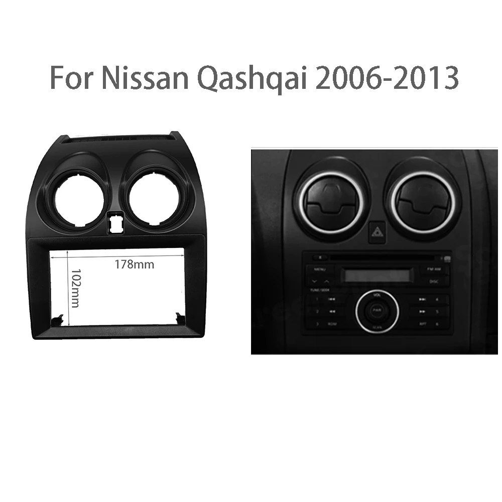 

Car radio Installation Fascias Panel For Nissan Qashqai 2006-2013 harness Power cable Audio Dash Fit Panel Dash Kit Frame