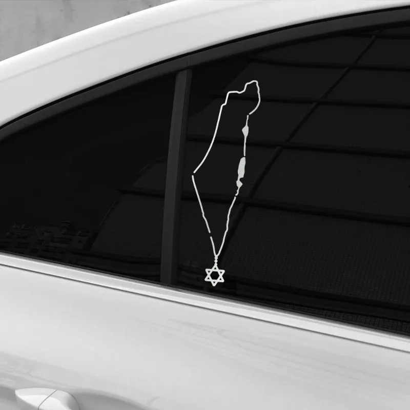 

Car Stickers Creative Israel Map Reflective Decal Auto Body Window Front Windshield Decals Universal DIY Decoration Accessories