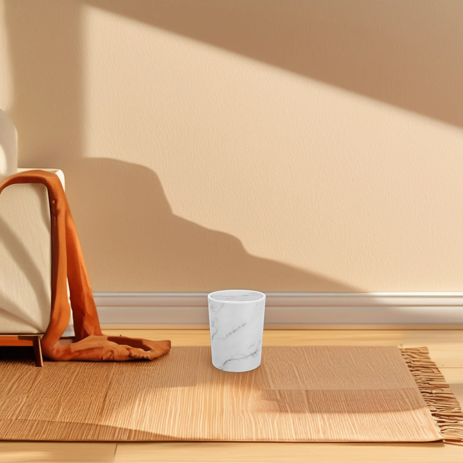 

1pcs Large Capacity Marble Pattern Trash Can Plastic Swing Top Waste Bin For Kitchen Bathroom Living Room Office Home Use Bag