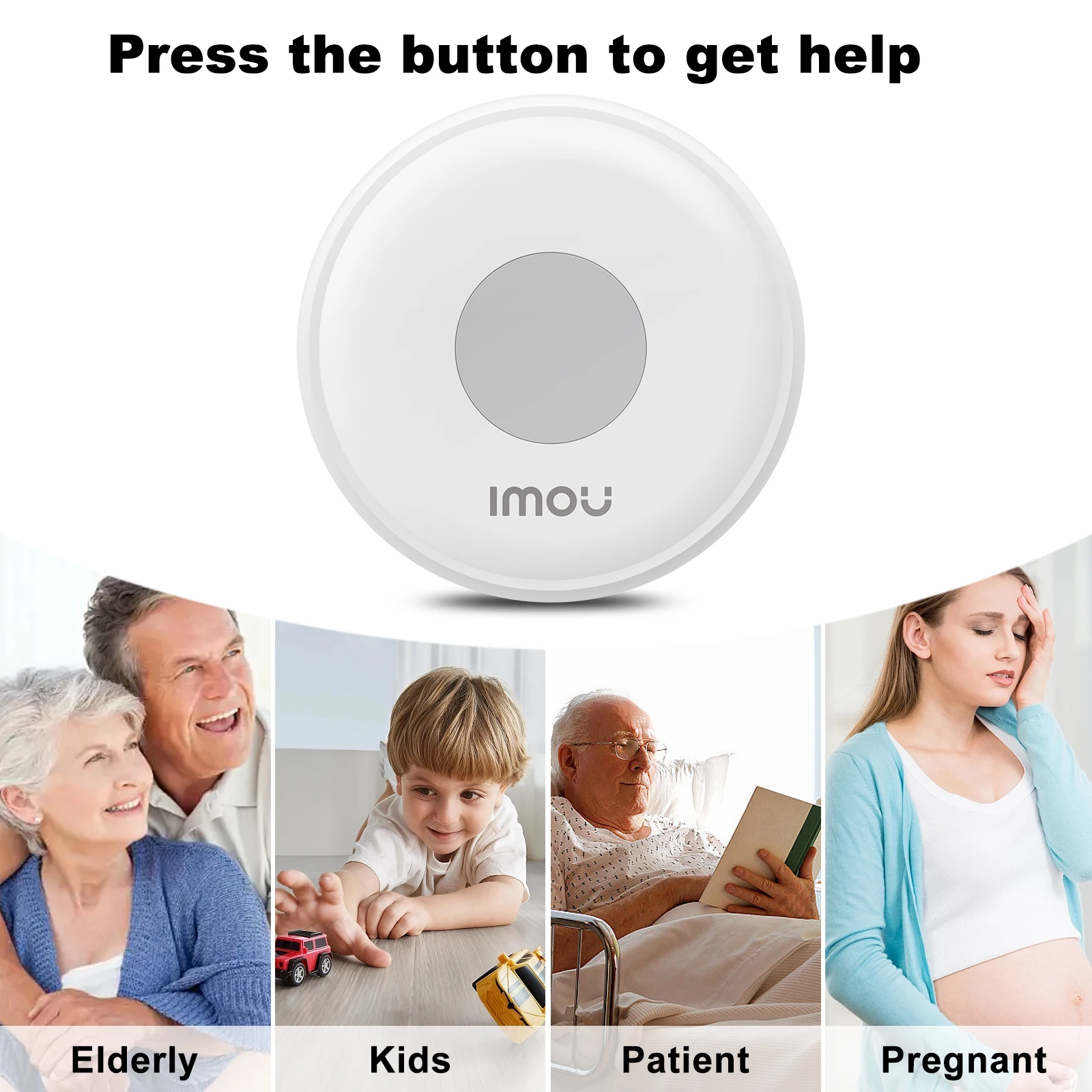 Imou Wireless Switch Smart Emergency Button Wifi Smart SOS Emergency Button System for Elderly/Patient/Kids/Pregrant APP Control