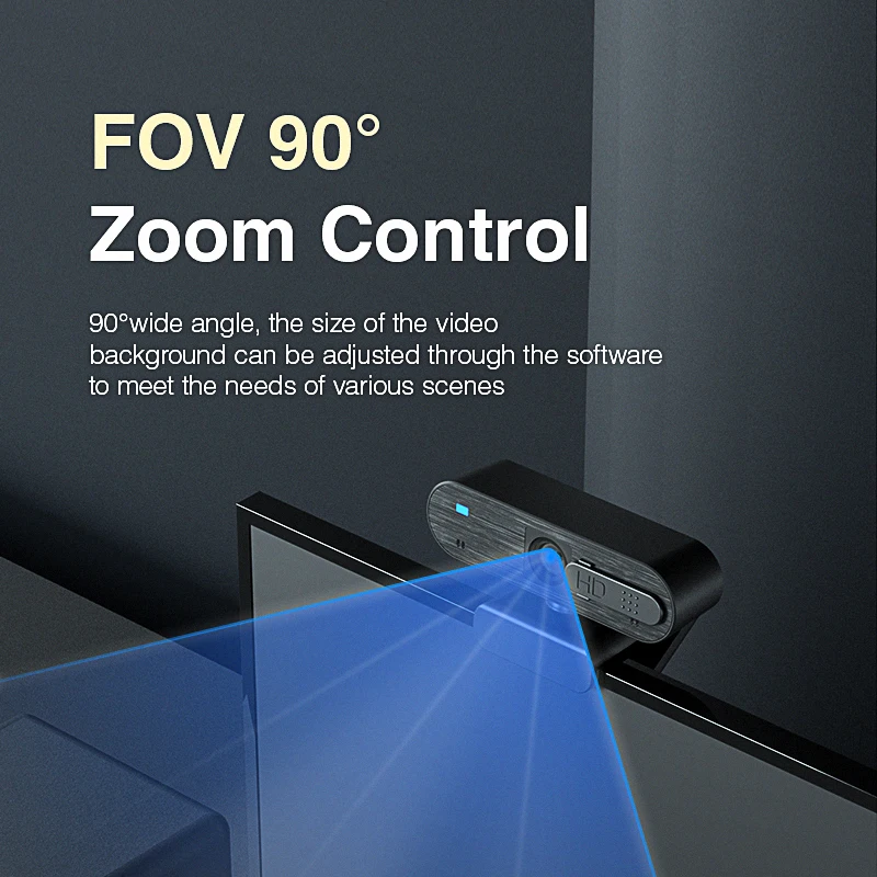 Imagem -04 - Câmera Digital Focal Real da Webcam de Usb da Redução de Ruído 1080p para a Videoconferência Que Estuda a Câmera da Transmissão ao Vivo Web Cam