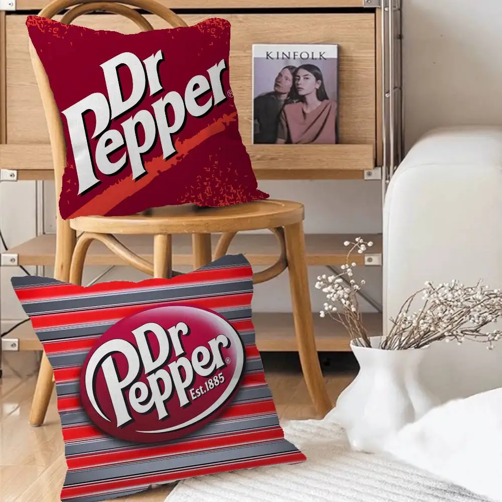 D-Dr Pepper Cartoon Personalized Pillow Cover Kids Bedroom Wild Party Decor Pillowcase Kid Birthday Shower Gift
