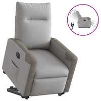 Electric clouds gray fabric vidaXL Relax armchair with stand-up aid