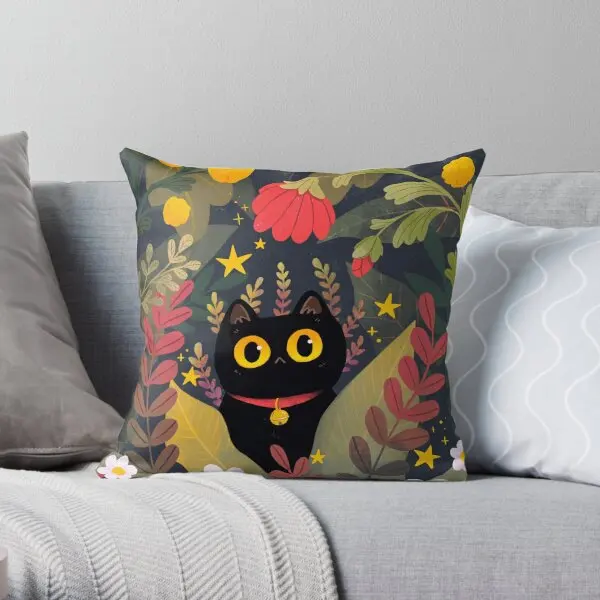 Big Eyes  Printing Throw Pillow Cover Soft Office Home Decor Waist Throw Decorative Bed Cushion Pillows not include One Side