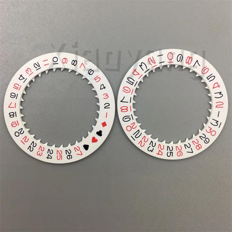 Black Red White Blue Green Gold Calendar Disc For NH34 NH35 Movement Modified Repair Tools Watch Parts Date Wheel 3.0/3.8 Crown