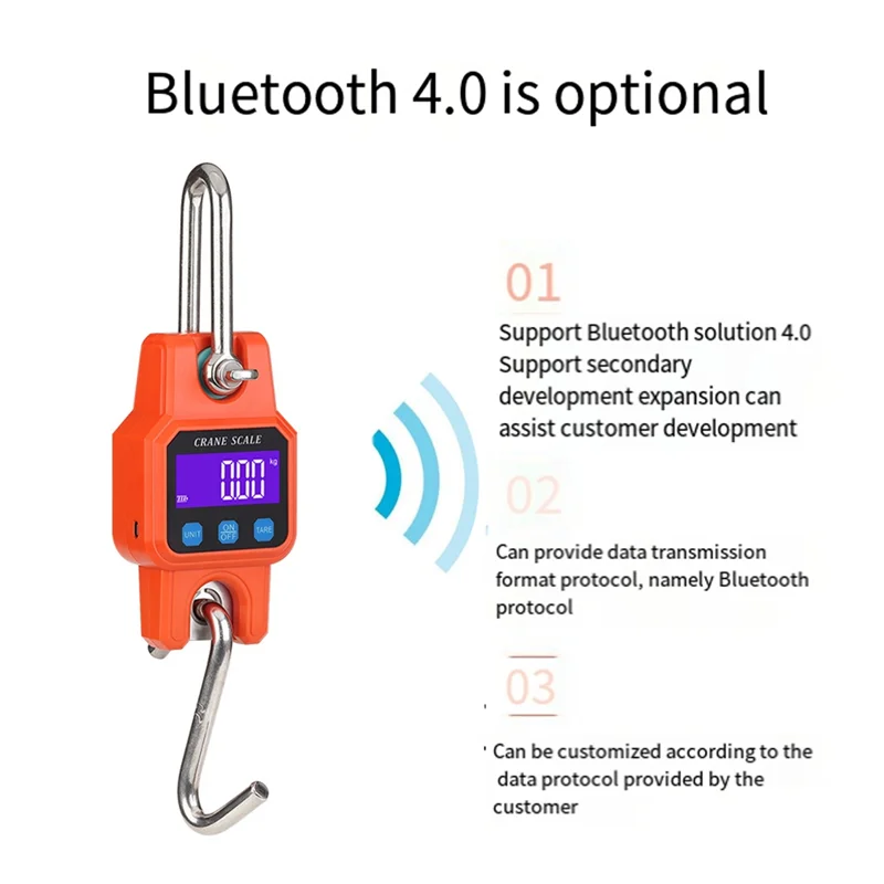 

AB11-C06B 300Kg/50G Portable Electronic Hook Scale Charging With Bluetooth Mini Lifting Scale For Household Use
