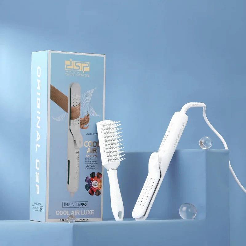 Вращающаяся расческа с горячим воздухом, съемная насадка с отрицательными ионами, подходит для женщин, фен, выпрямитель для волос, бигуди, щетка с горячим воздухом