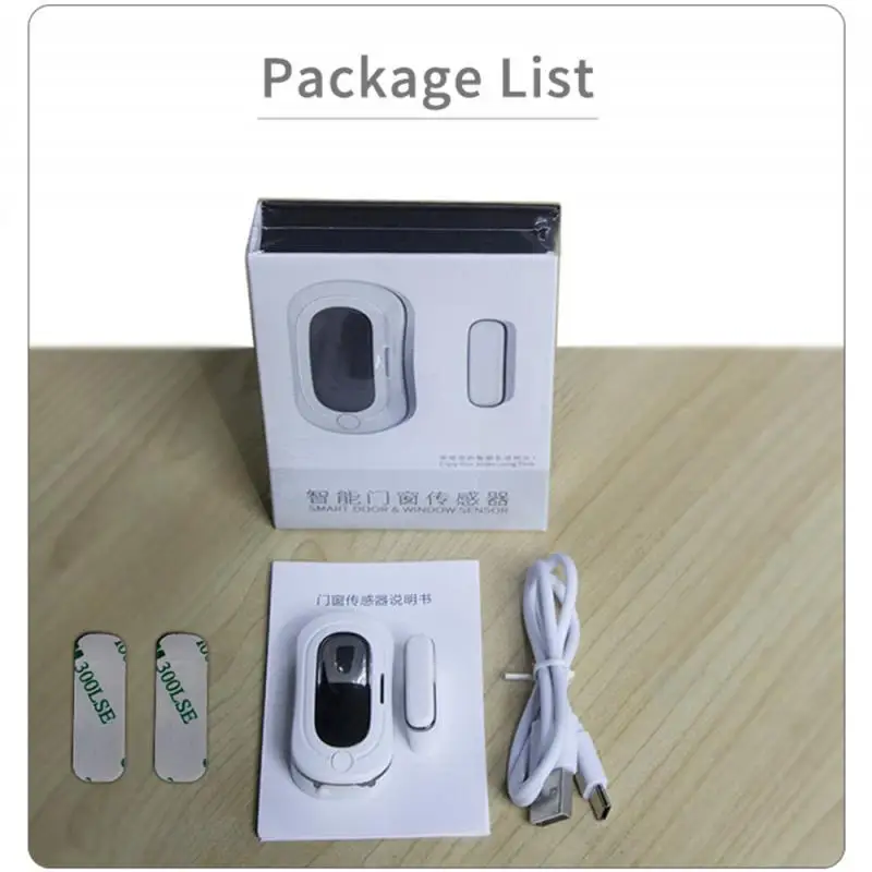 ZigBee USB Door/Window Sensor Wireless Smart Magnet Door And Window Sensor Alarm Smart Home Rechargeable Magnet Door Sensor