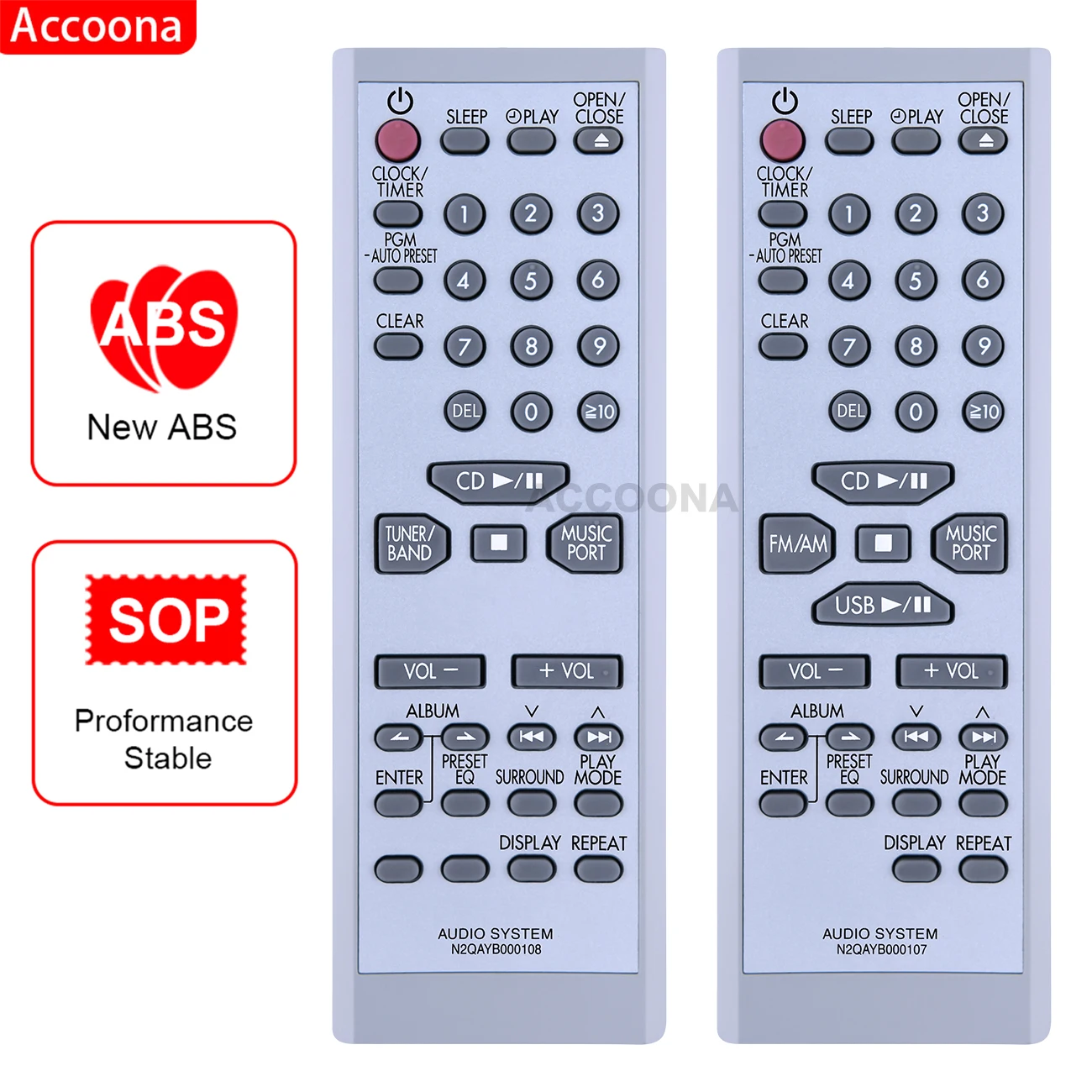 

New N2QAYB000107 N2QAYB000108 For Panasonic Audio System Replacement Remote Control 050FA