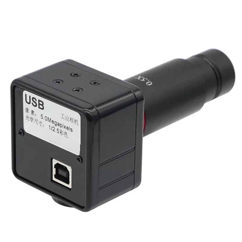 

A69eindustrial Digital Camera 5MP C-Mount USB 2.0 Microscope CMOS 0.5X Eyepiece 23.2Mm Adapter With 30/30.5Mm Ring