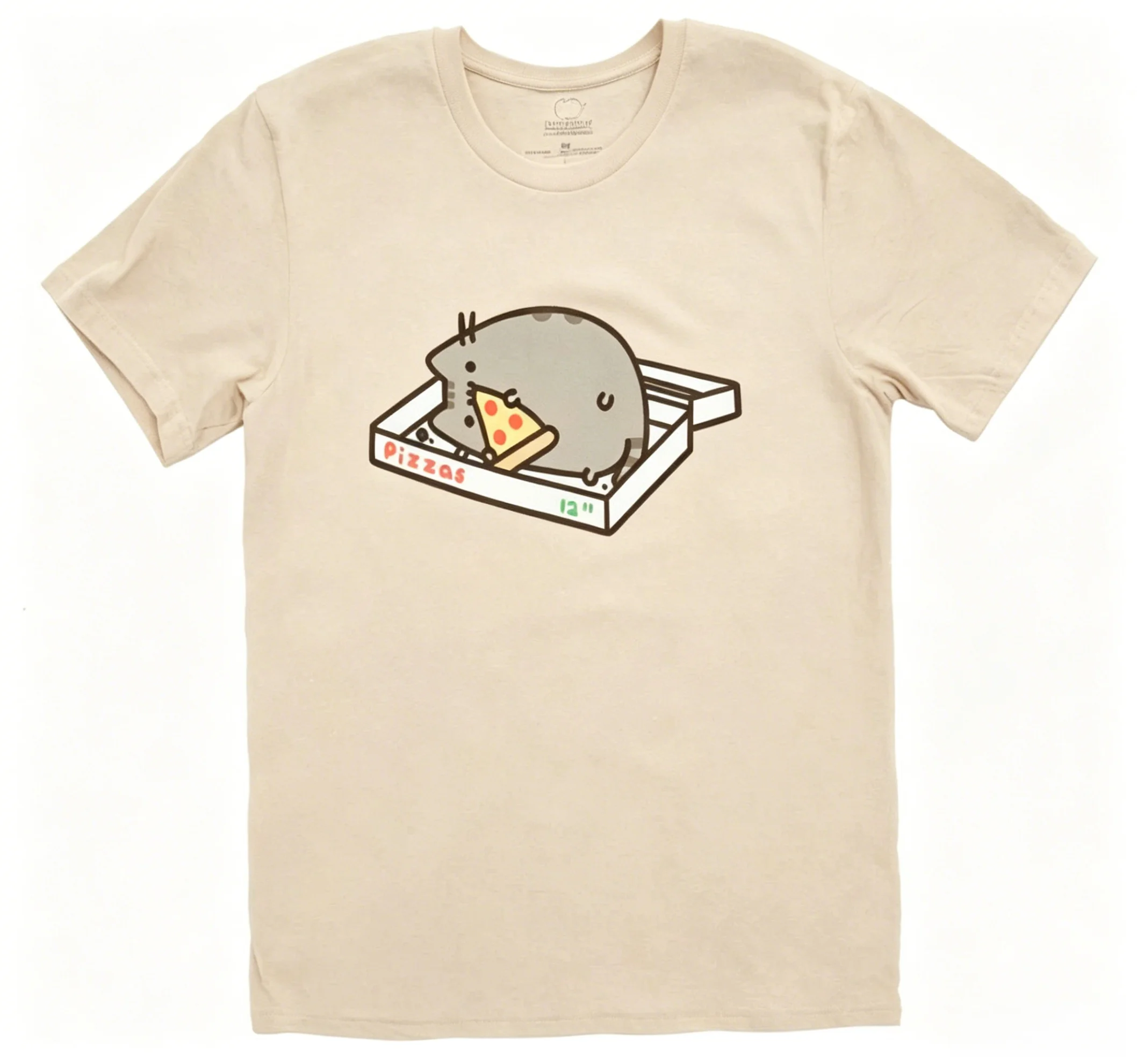 Pusheen The Cat bedrucktes T-Shirt aus reiner Baumwolle Pusheen Patten 2026 Sommer Herren Damenbekleidung Y2k Style Streetwear Oversized – Detail 5
