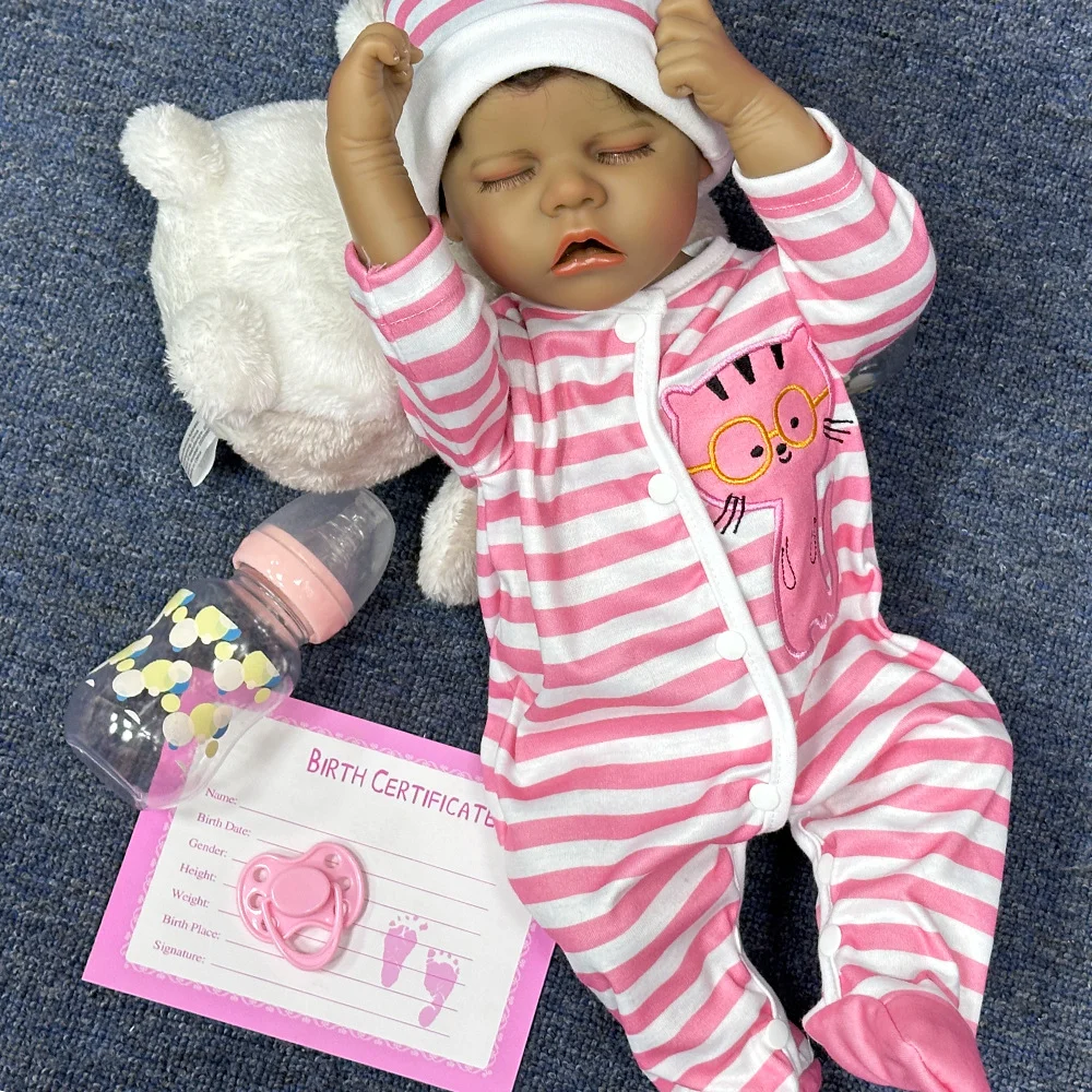 18-Inch Reborn Baby Dolls Twins Soft Vinyl Lifelike Baby Dolls 3D High-Color Realistic-Looking Artist-Painted DesignsW-018ZY
