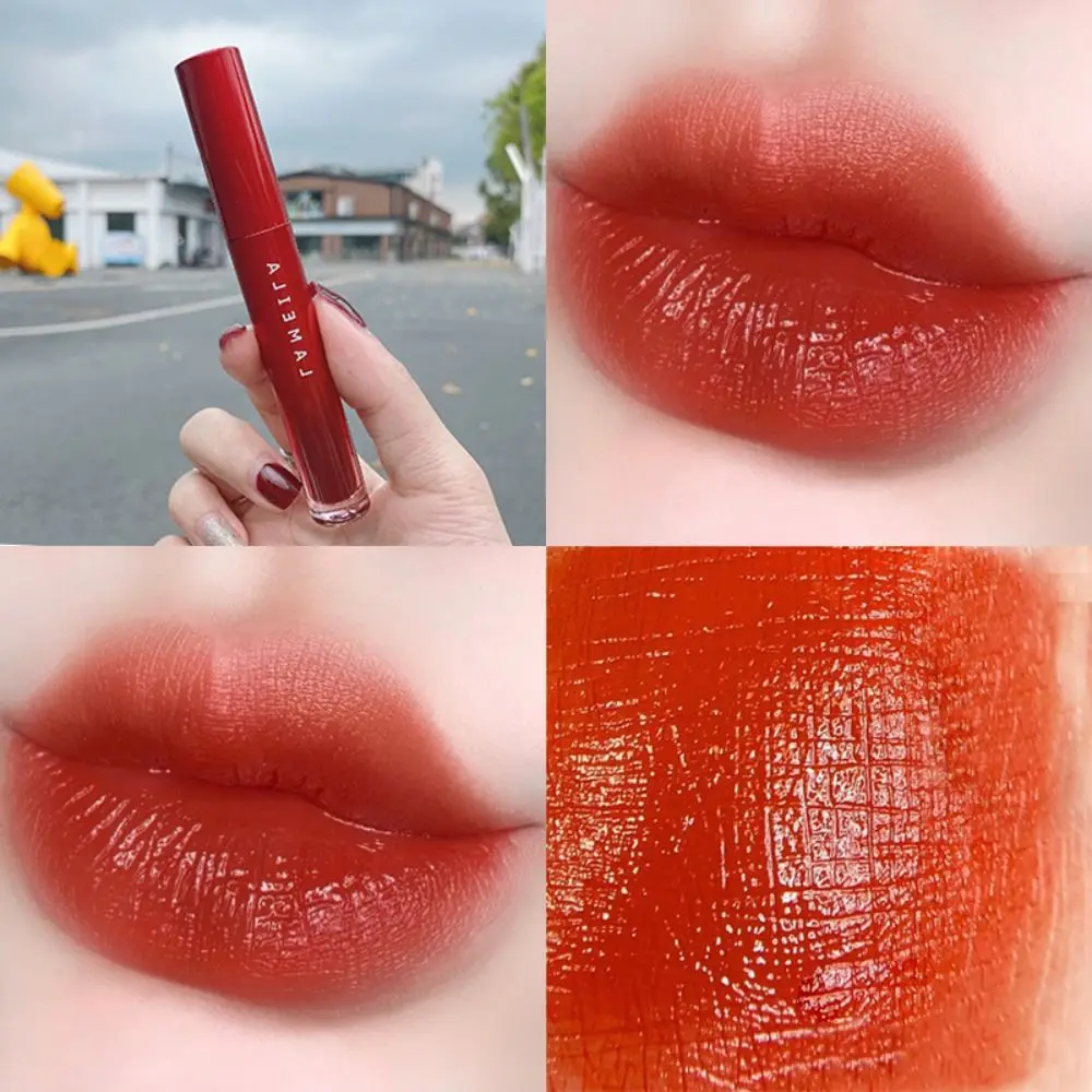 Langlebige rote Tube Lippenstift Make-up Lippen pflege natürliche wasserdichte Lip gloss Antihaft seidige Samt Lippen glasur Mädchen