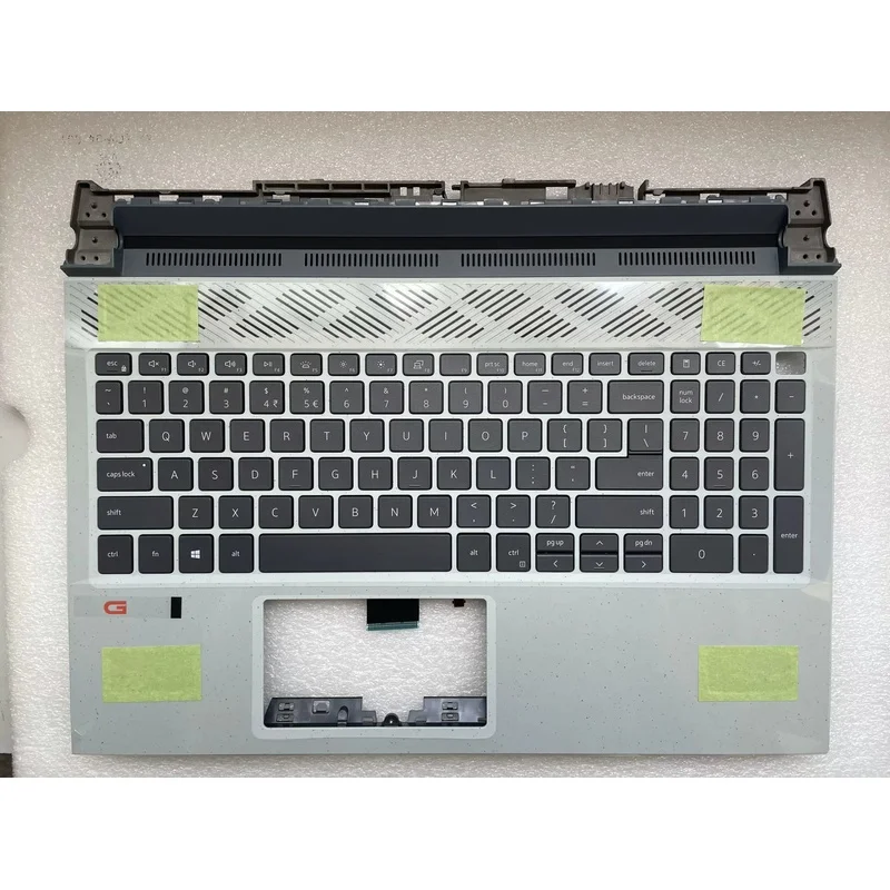 OEM Replacement For Dell G15 5510 5515 7GH8X White-Script Palmrest w/ Keyboard Backlit