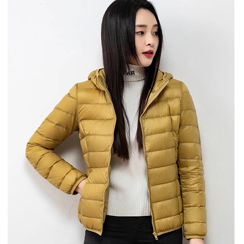 Fashion, Lightweight, Warm Down Jacket Women Short, Comfortable, Windproof Hood, Simple, Portable, Multi-color Coat Women Jacket