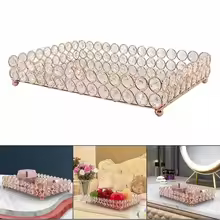 Crystal Mirror Tray, Cosmetics Tray, Perfume and Jewelry Display Tray, Table Decoration Fruit Tray for Holding Metal Cake Tray - AliExpress 15
