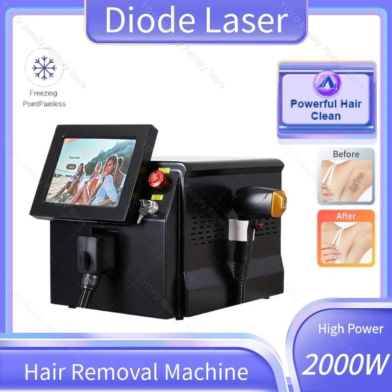 808 Diode laser hair removal laser professional Machine 2024 CE Approved 2000W Ice Platinum 3 Wavelength 755 808 1064 nm