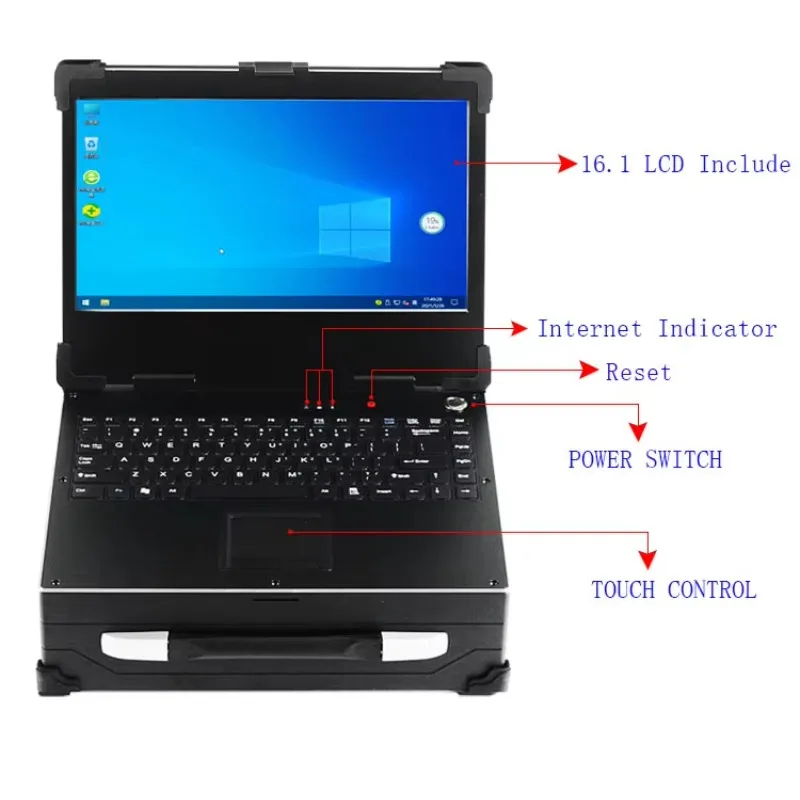 New design 16.1 Inch LCD Screen Industrial Server Chassis Computer Case With Three PCIE Slots