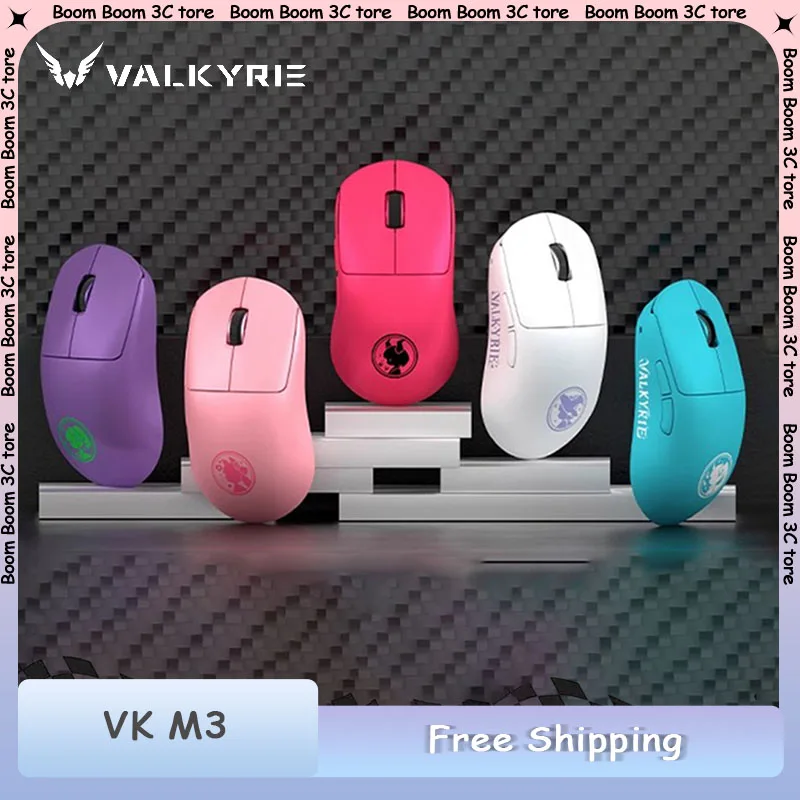 

Беспроводная мышь VALKYRIE VK M3, трехрежимная PAW3950, 8000 Гц, скорость опрокидывания, легкие мыши на заказ, игровая мышь для киберспорта, аксессуары для ПК