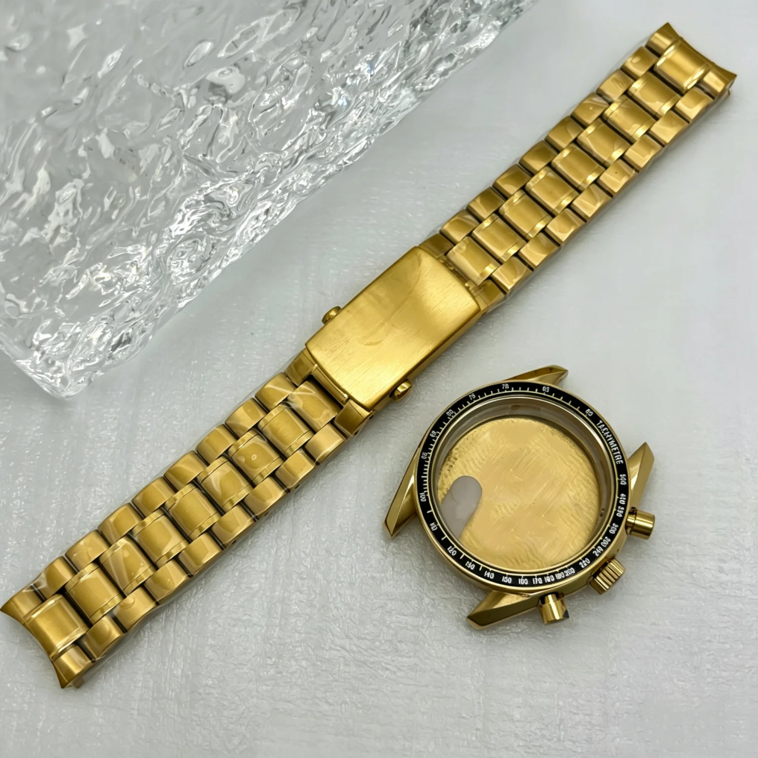 Rose Gold Multifunctional 39.7mm Watch Case for Japan Seko VK63A