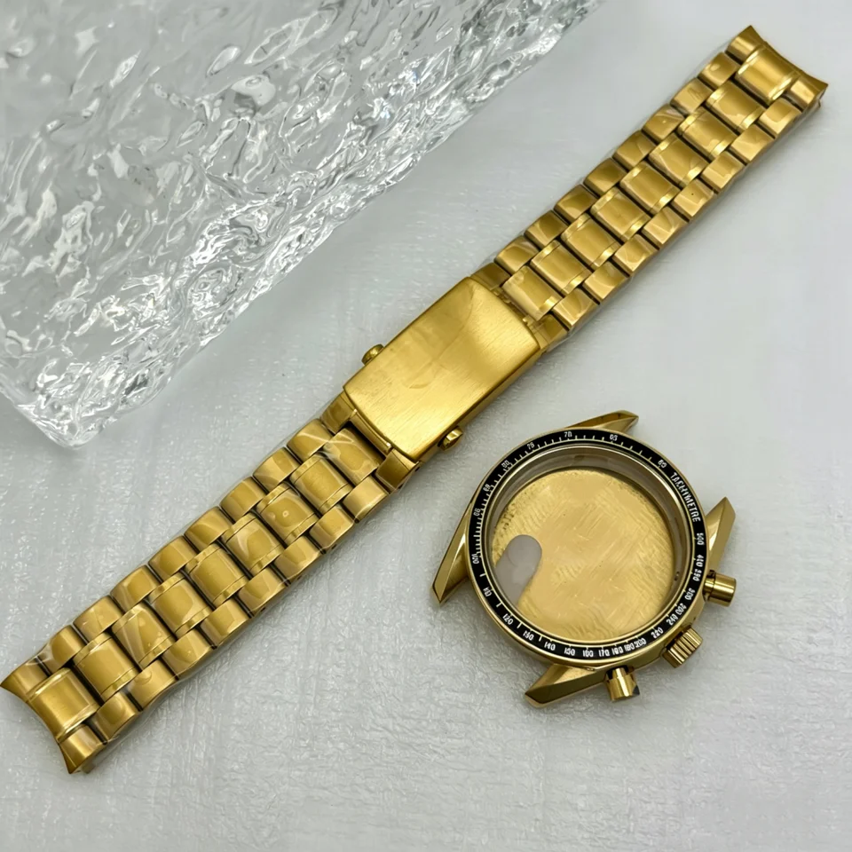 Rose Gold Multifunctional 39.7mm Watch Case for Japan Seko VK63A