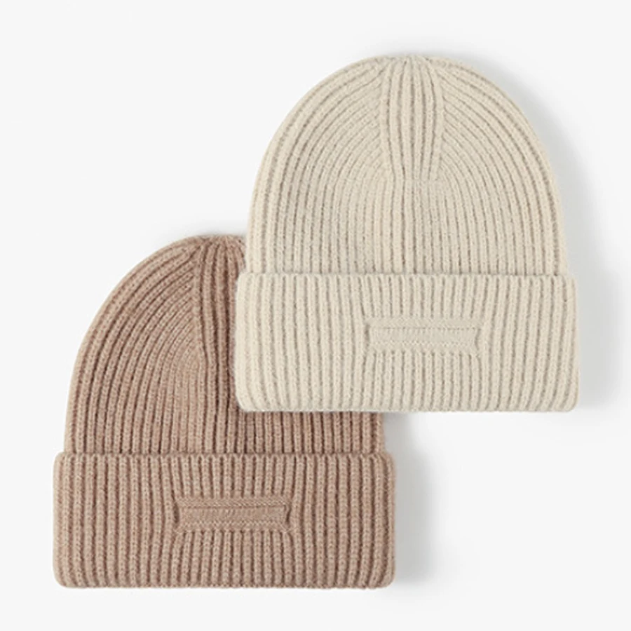 

вязаные шапки для мужчин и женщин простые однотонные осенне-зимние шапки для женщин унисекс