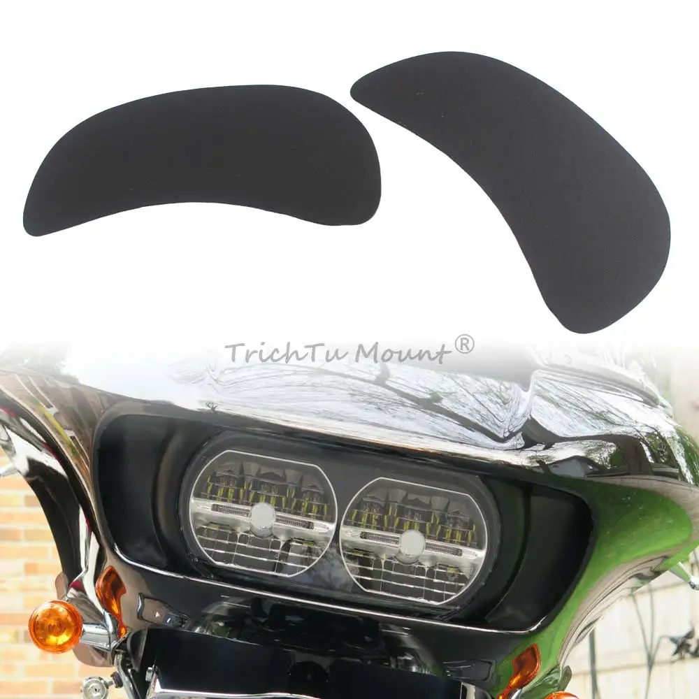 New Motorcycle Black Front Fairing Side Vent Screen Cover For Harley Touring Road Glide Ultra Special FLTRX FLTRU 2015-2023 2024