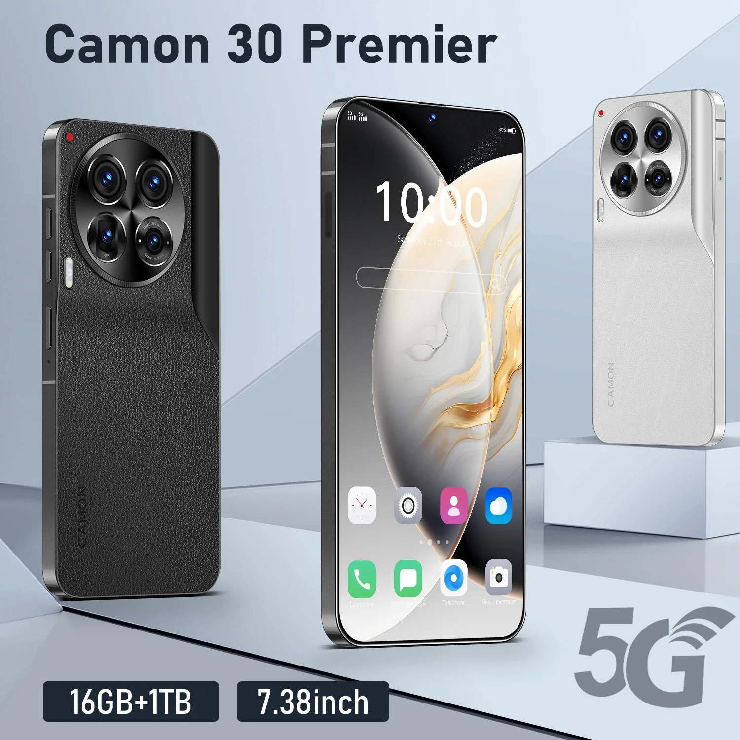 الإصدار العالمي Camon 30 Premier الهاتف الذكي 5G 7.38 "HD 2400x3200 8800mAh Snapdragon 8 gen3 108MP هاتف أندرويد غير مقفول