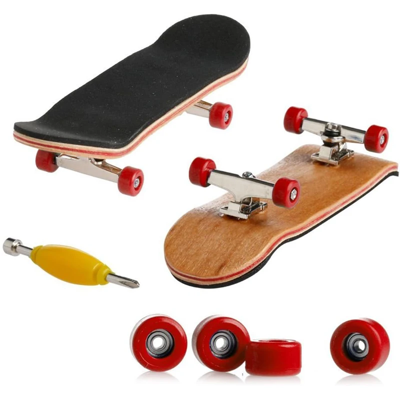 Professional Mini Maple Wooden Finger Skateboard Wheels with Bearings Cool Stuff for Adults Teens Boys Novelty Hobbies Gifts - view 6