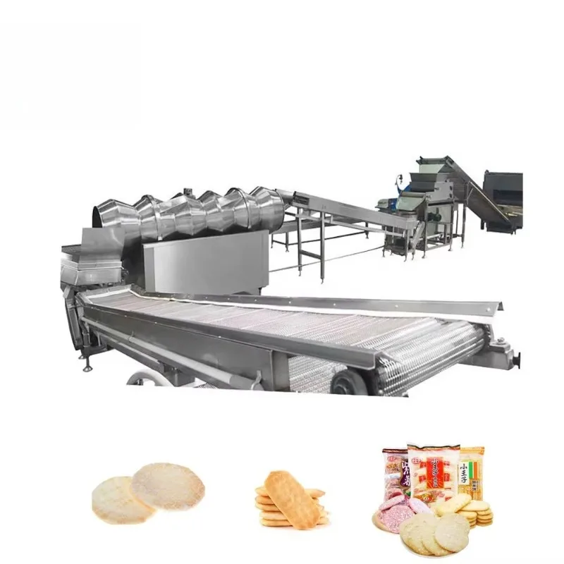 Más popular Línea de producción de galletas de arroz crujiente para nieve Línea de procesamiento de galletas de arroz japonesas sostenibles