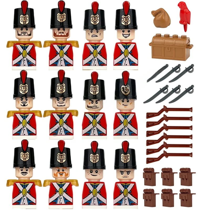 Mittelalterliche Europa-Militärfiguren Bausteine Römische Krieger Soldaten Burg Ritter Königliche Garde König Skelett Legion Bausteine – Detail 18