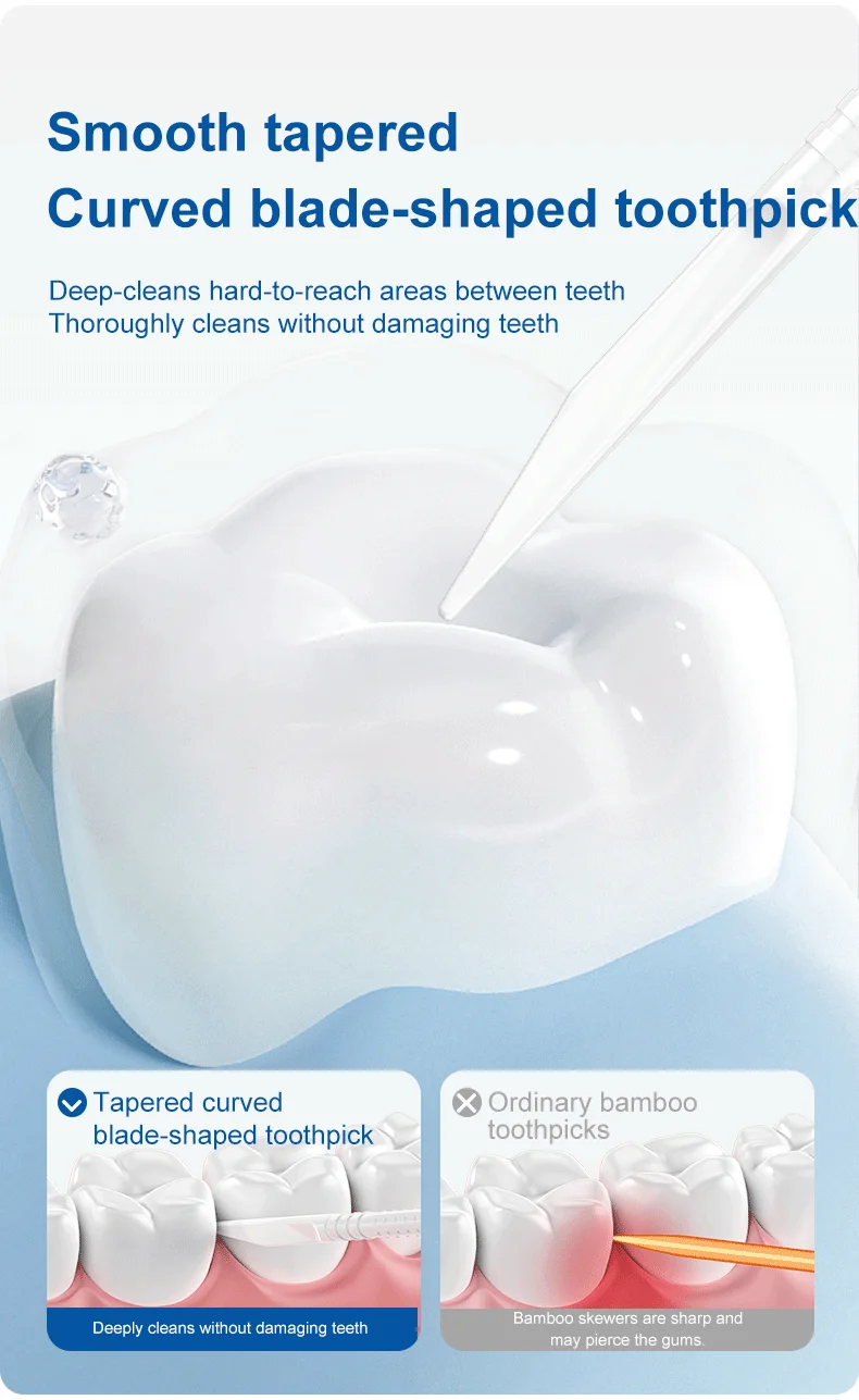 Super Dee 300 Stück/Set Doppelköpfige Zahnseide-Sticks Interdentalbürste Mundpflege Zahnhygiene Pflegestäbchen Einweg – Detail 6