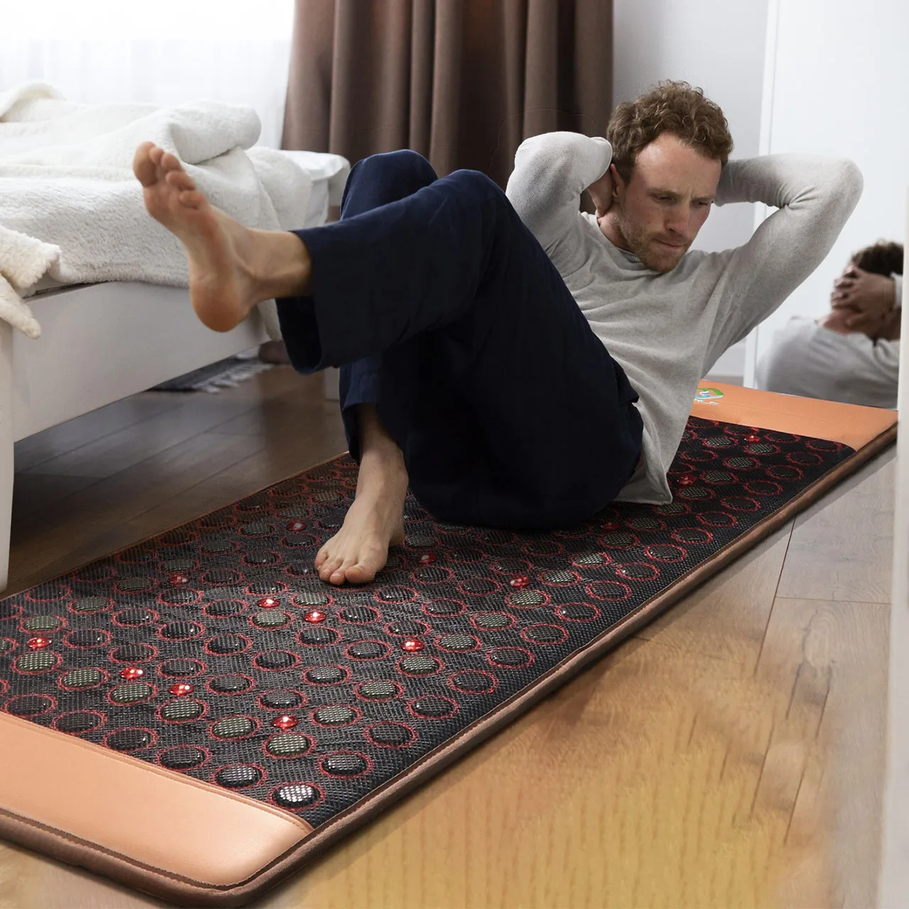 Fuerle New Far Infrared Photon Light Wave Pemf Massage Mattress Energy Jade Stone Heated Therapy Pemf Mat