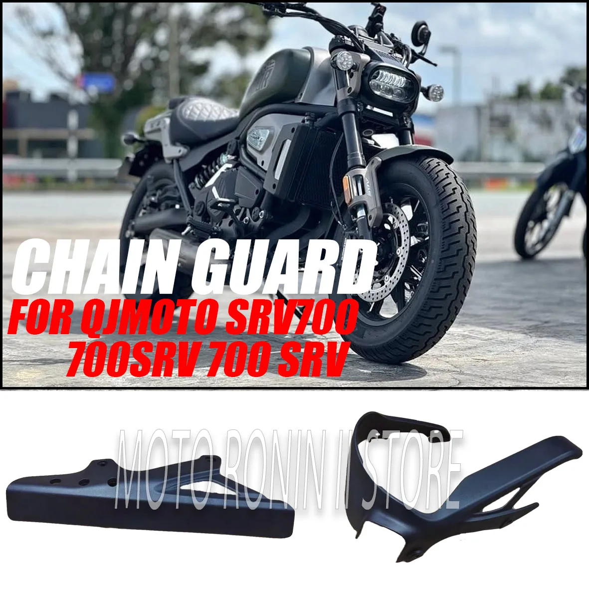 

Upper and Lower Chain Cover Protective Cover Upper and Lower Guard Plate Motorcycle Suitable for QJMOTO SRV700 700SRV 700 SRV