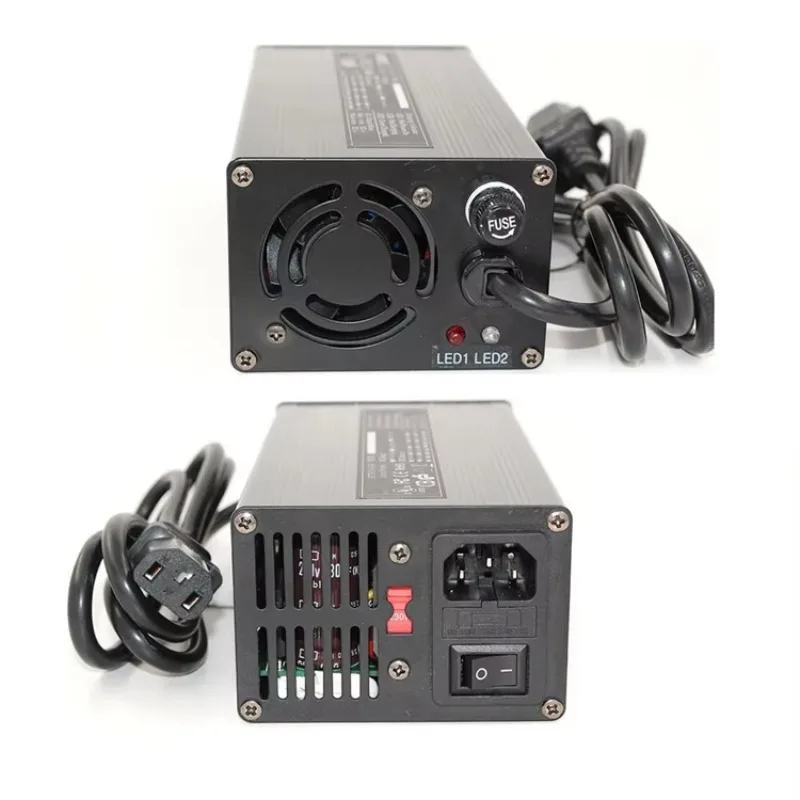 

2025 New StyleAluminum Shell 1800W IP65 Waterproof 58.8V 20A 25A 30A Lithium Battery Charger E-Bike/Boat/Motorcycle Battery Char