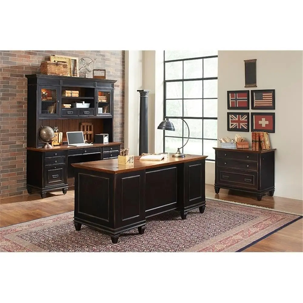 Wood Lateral File Cabinet with Locking Legal & Letter Drawer, Customized