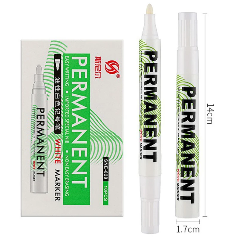 1PC Witte Markeerstift Vette Waterdichte Plastic Gelpen voor Schrijven Tekening Wit DIY Album Graffiti Pen Briefpapier voor Notebook