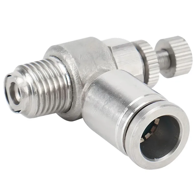 SL6-01 02 SL8-01 Pneumatic Fitting SL6-M5 304 Stainless Steel Throttle Valve Pressure Reduce Control Regulating SL10-02 SL12-02