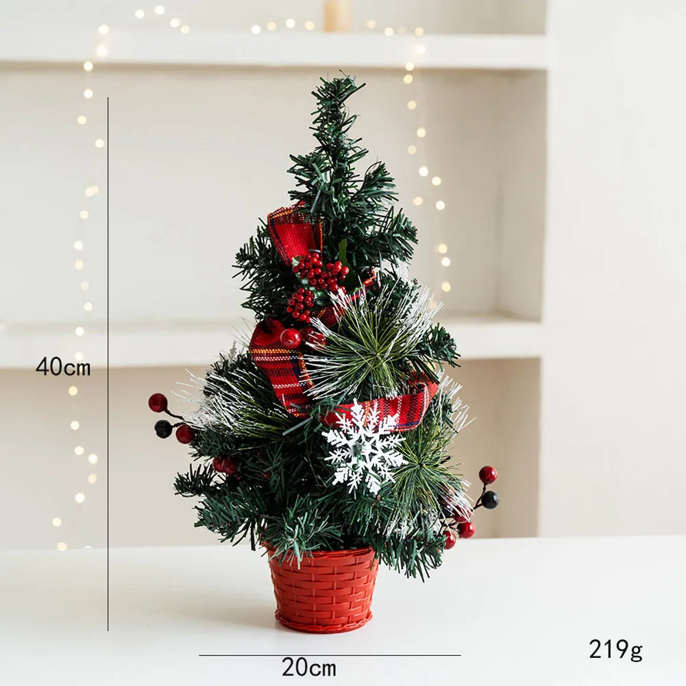شجرة اصطناعية شجرة عيد الميلاد حفلة عيد الميلاد تعبئة مريحة ديكور طويل الأمد شجرة عيد الميلاد البلاستيكية للمكتب #4
